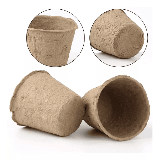 Maceta Papel Orgánico Biodegradable x25unid más 25 Etiquetas 5