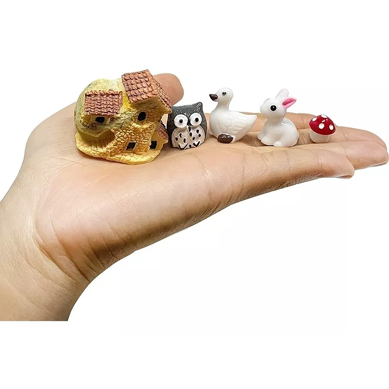 Mini Figuras Jardín Decorativo Bonsái Terrario Animales x42pi 2