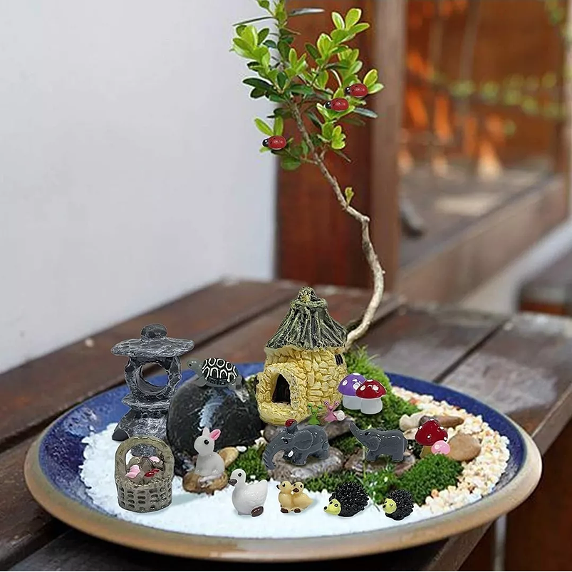 Mini Figuras Jardín Decorativo Bonsái Terrario Animales x42pi 3