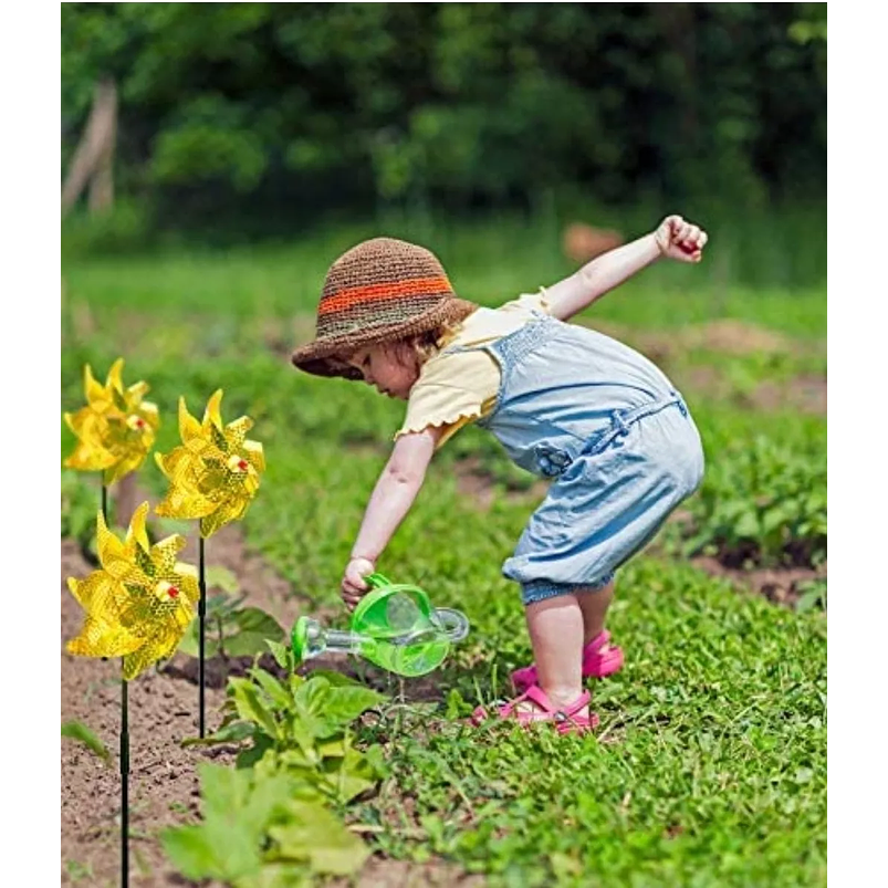 Pinwheels Reflectante Brillante Spinner Estaca Jardin Planta 5