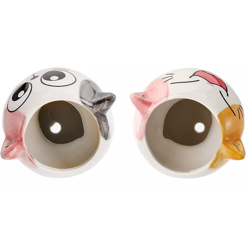 Juego Macetas En Cerámica Premium Diseño Cute Cats x4 Unid Blanco 7