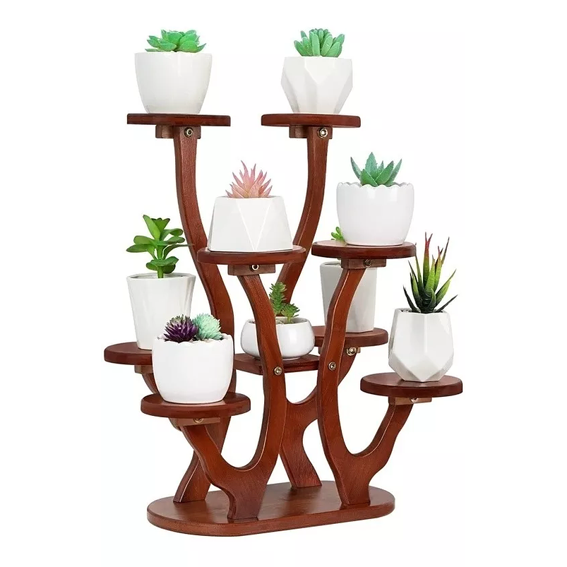 Soporte Bambú Macetas 9 Espacio  1