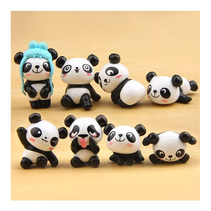 Set Mini Figuras Decorativas Osos Terrarios y Jardín X8unid 2