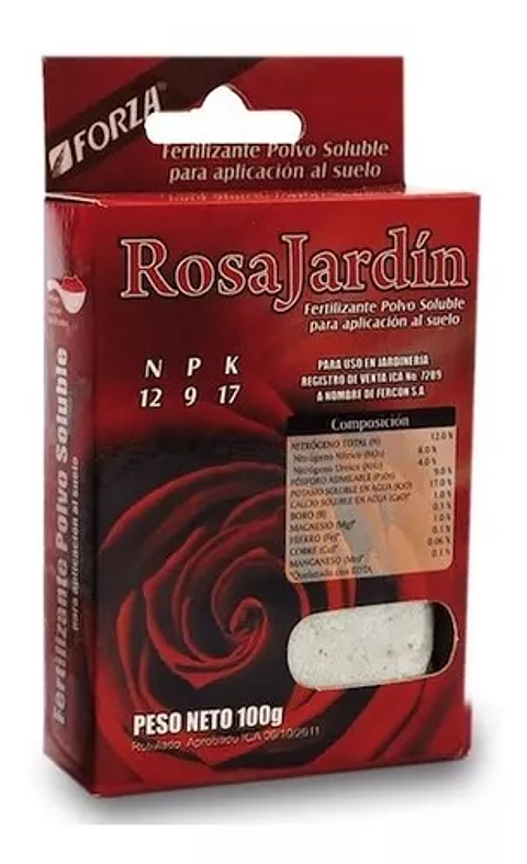 Fertilizante De Rosas (plantas) Soluble Forza X100 Grs