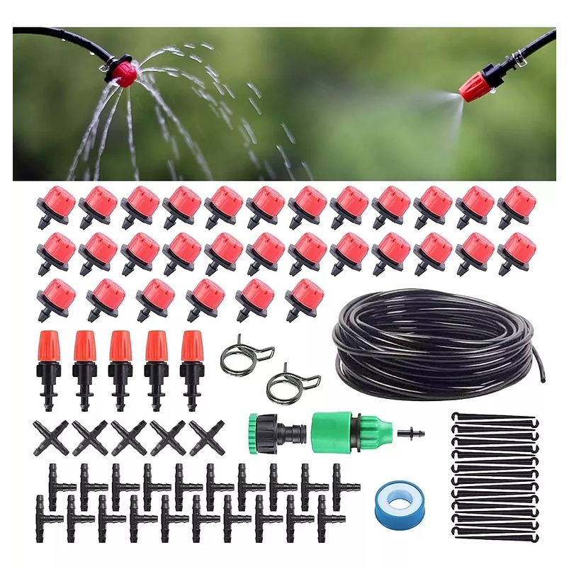 Kit De Riego Jardín Por Goteo 1/4  30 Boquillas Pulverizador 1