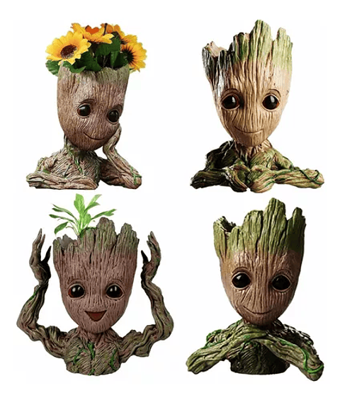 Maceta de Plantas Cactus y Suculentas Baby Groot Plástica