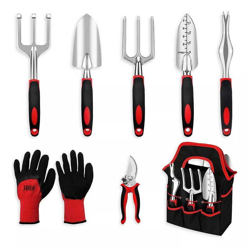 Kit Herramientas De Jardinería Aluminio más bolsa Organizadora 1