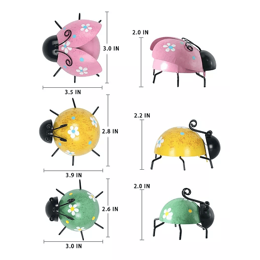 Set Figuras x6 Unidades Decorativas Jardín - Pared 2