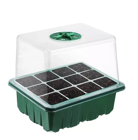 Bandeja Germinación Semillas Plástica x1 Unidades mas Cúpula Alta