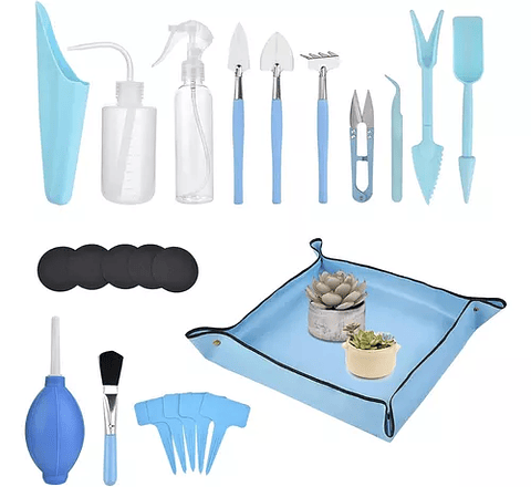 Kit Herramientas Jardín Siembra Bonsái  Suculentas Cactus