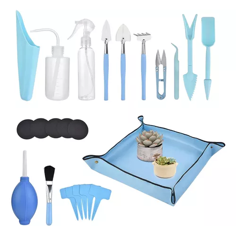 Kit Herramientas Jardín Siembra Bonsái  Suculentas Cactus 1