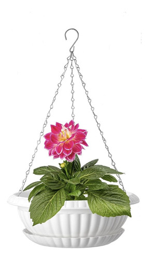 Maceta de Plantas Plástica Colgante con Plato de Drenaje