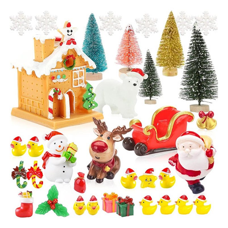 Kit Decorativo de Plantas Terrario Jardín de Hadas Navidad 1