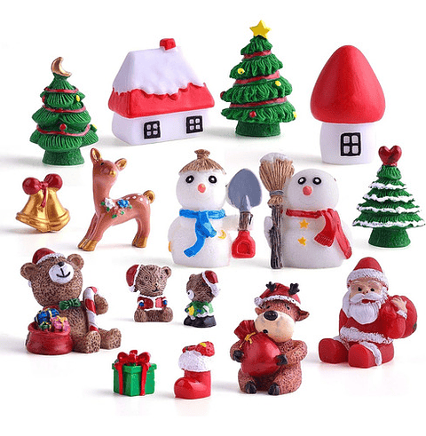 Kit Decorativo Plantas Terrarios Jardín de Hadas Navidad