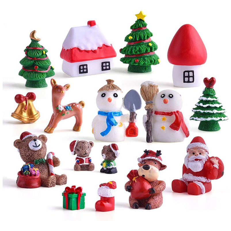 Kit Decorativo Plantas Terrarios Jardín de Hadas Navidad 1