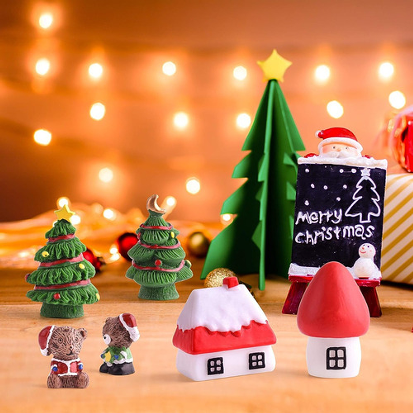 Kit Decorativo Plantas Terrarios Jardín de Hadas Navidad 6