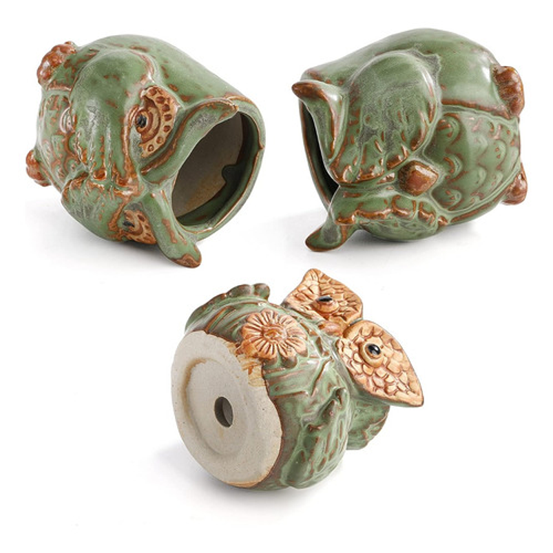 Juego Macetas Cerámica Diseño Buho x10 piezas Cactus Suculentas 3