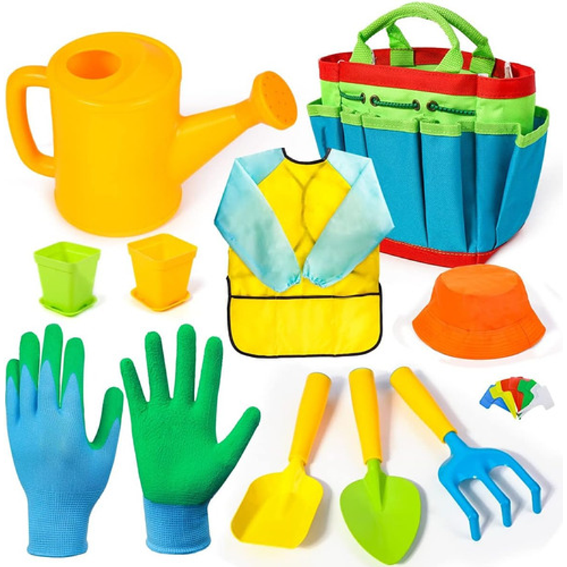 Kit Herramientas de Plantas Jardinería Niños x10 Piezas más bolso 1