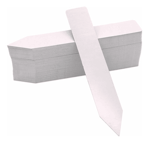 Etiqueta de Plantas Plástica Marcar Rectangular x100 Blanco
