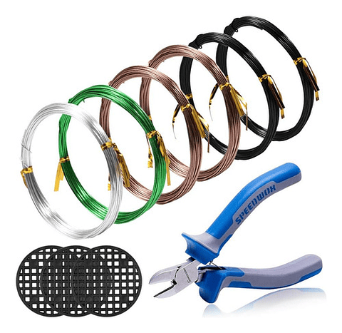 Alambres Entrenamiento Bonsai Aluminio x6 Rollos Total: 60 Mt