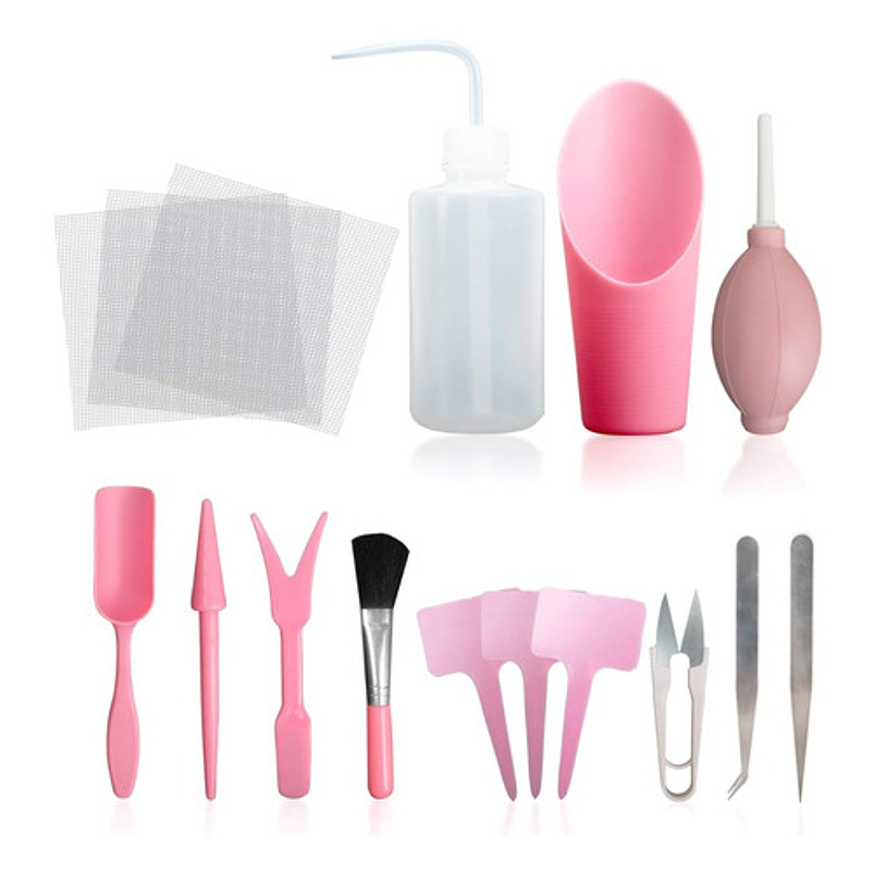 Kit Básico Herramientas Cuidado Cactus Suculentas Baby Pink 1