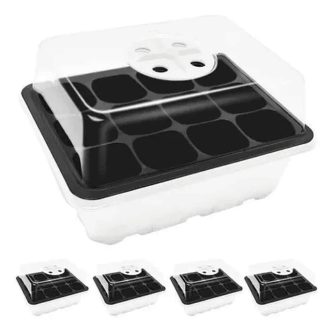 Bandeja Germinación Plantas Más Cúpula x12 Celdas c/u x10 Juegos