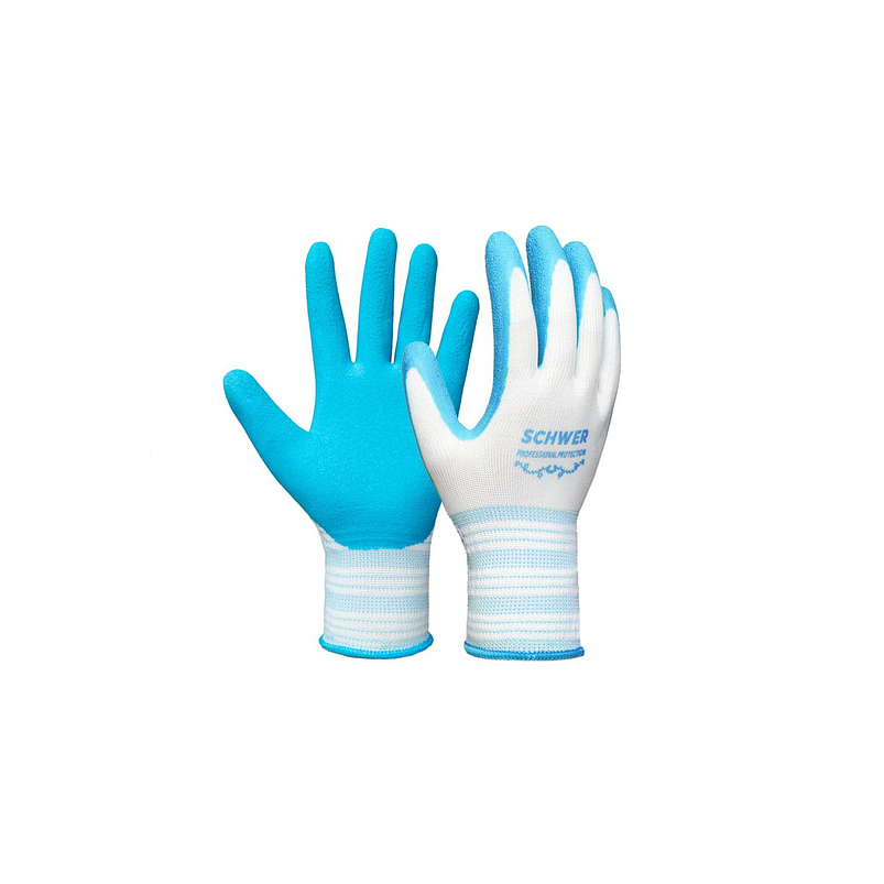 Guantes Jardinería x1 Par Tela más caucho Transpirable Multiuso 4