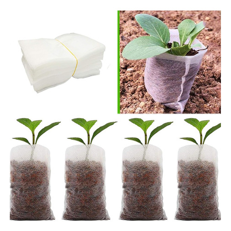 Bolsa Siembra Plantas Tela Biodegradable Semillero X 100pz 1