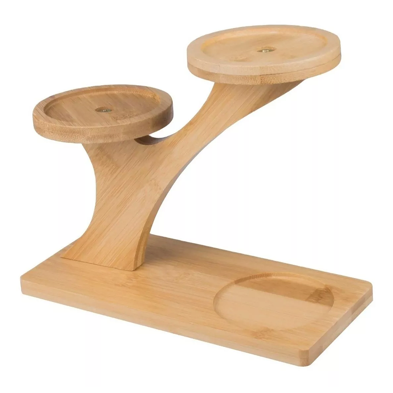 Soporte en Bambu más Macetas Cerámica x3 Premium de Plantas 3