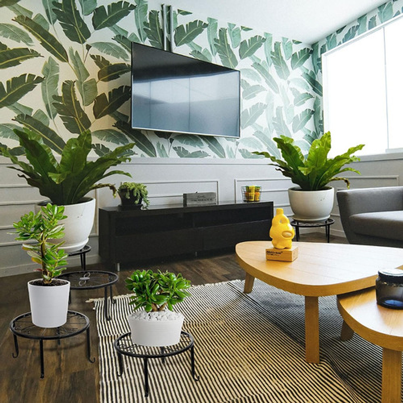 Soporte De Macetas Plantas X2 Unidades Metalico Decorativo 7