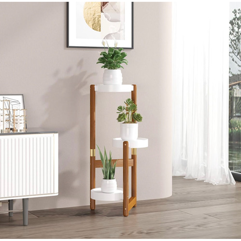 Soporte de Macetas para Plantas 3 Niveles en Madera Premium 6
