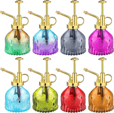 Regadera Plantas Spray Vintage en Vidrio x200ml Rociador