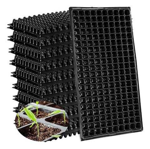 Bandeja 200 Cavidades Germinación Plantulas Plástica X2 Pz