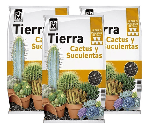 Sustrato Abono Tierra de Cactus y Suculentas x 3kg