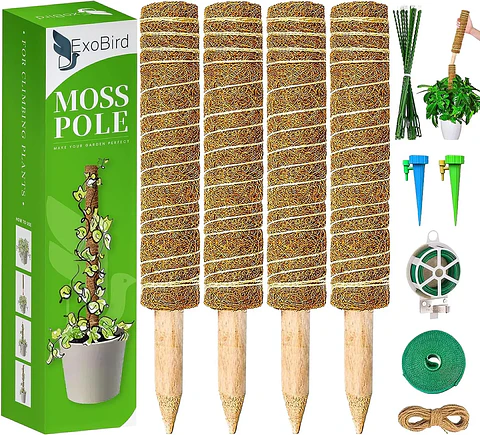 Kit Soporte En Fibra De Coco Plantas Trepadoras x4 Unidades