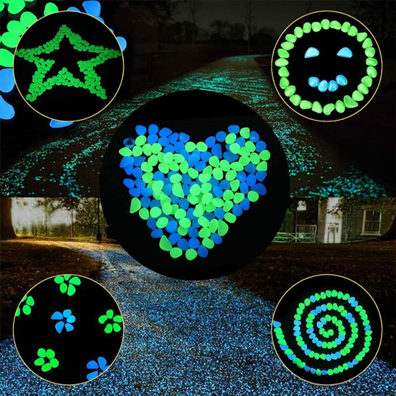 Piedras Luminosas Jardín - Peceras X300pzs Brillan Oscuridad 10
