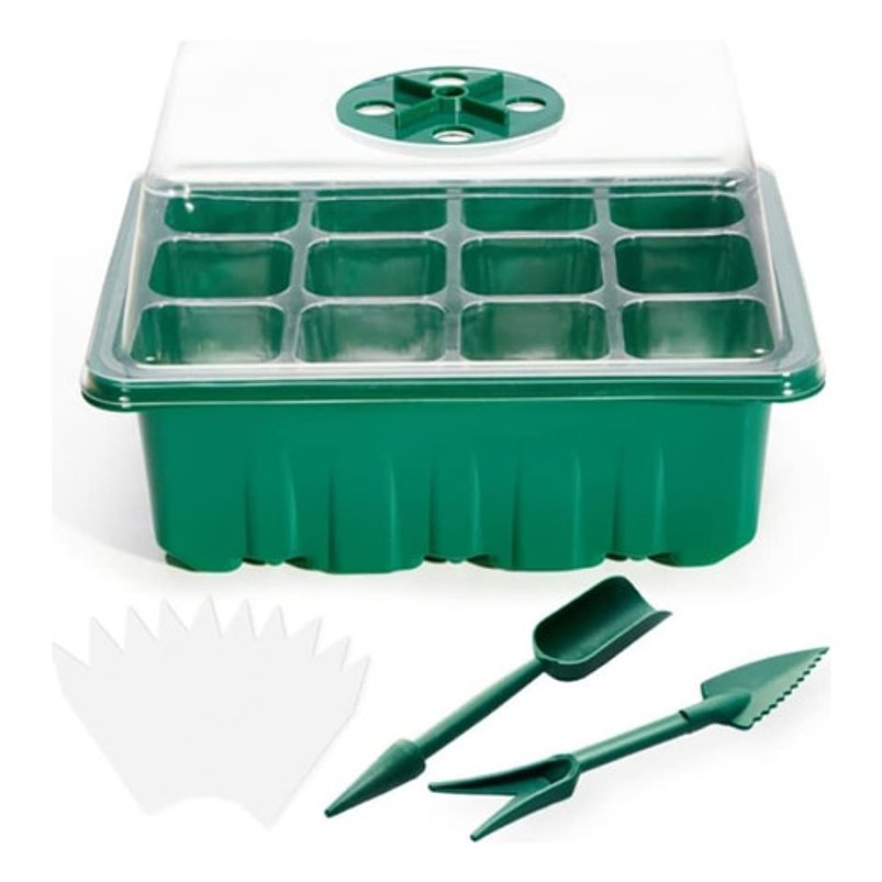 Kit Germinacion X3 Bandejas + Cupula Y Herramientas Plantas 1