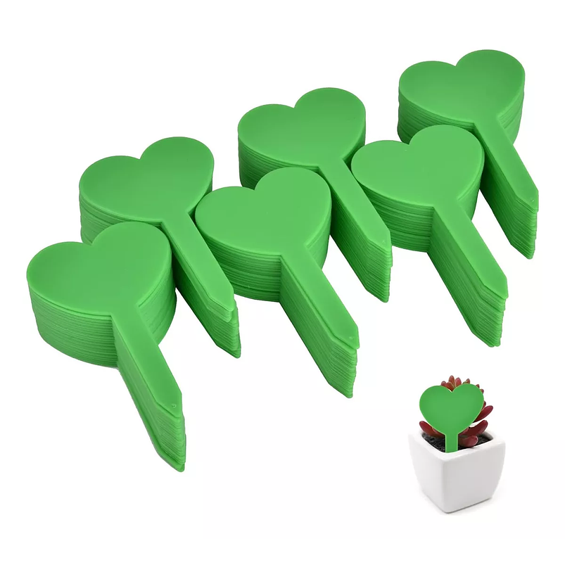 Etiquetas Plantas Siembra Corazón x50 Unidades 6