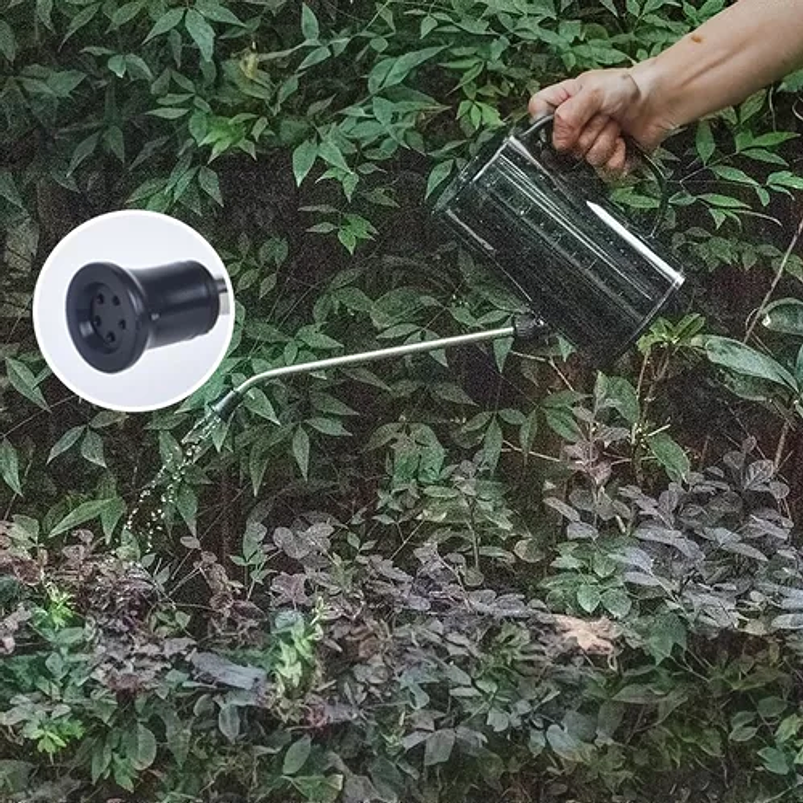 Regadera Premium Plantas Jardin X1 Litro Salida Larga Acero 4