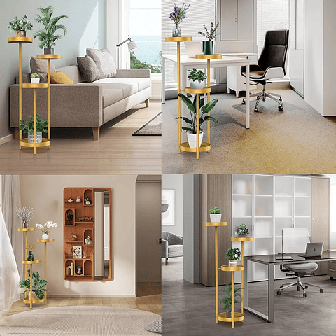 Soporte Macetas De Plantas Metálico En 4 Niveles Decorativo