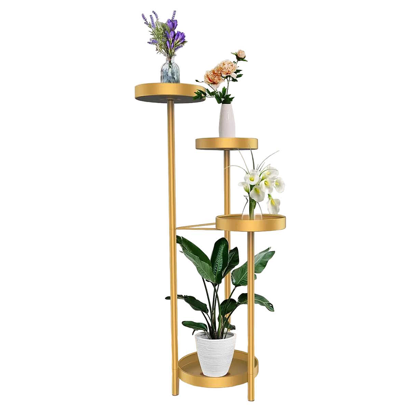 Soporte Macetas De Plantas Metálico En 4 Niveles Decorativo 1