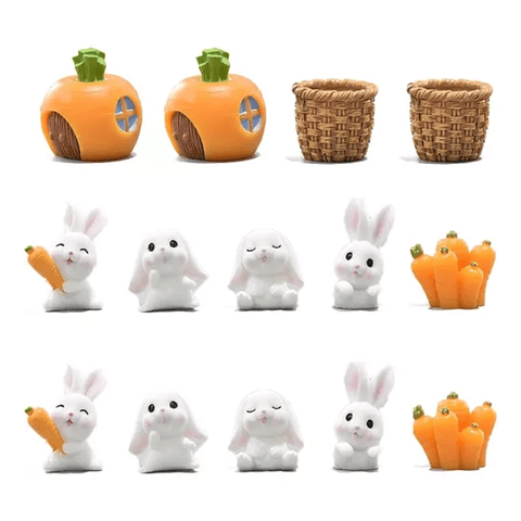 Mini Figuras Jardín Decorativo Bonsái Terrario Animales x14pz