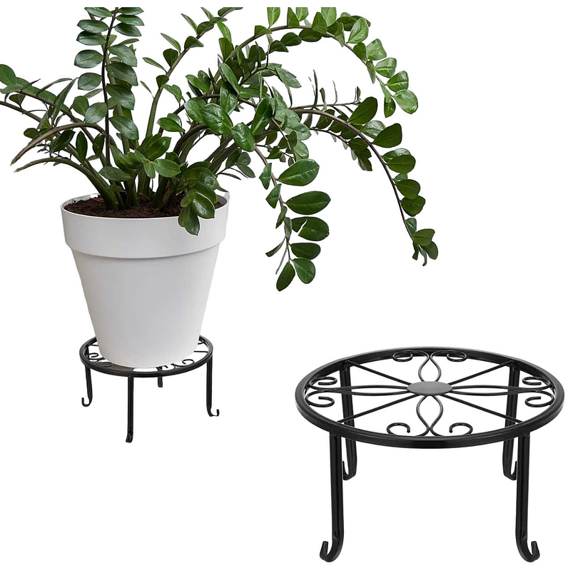 Soporte De Macetas Plantas X2 Unidades Metalico Decorativo 1