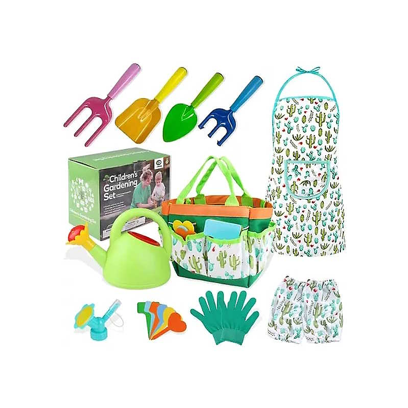 Kit Herramientas Jardinería Para Niños X10 Piezas más Bolso 1