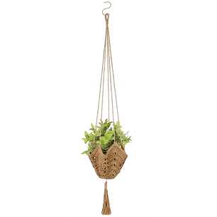 Maceta Colgante Soporte De Plantas 100% Fique Natural Macrame