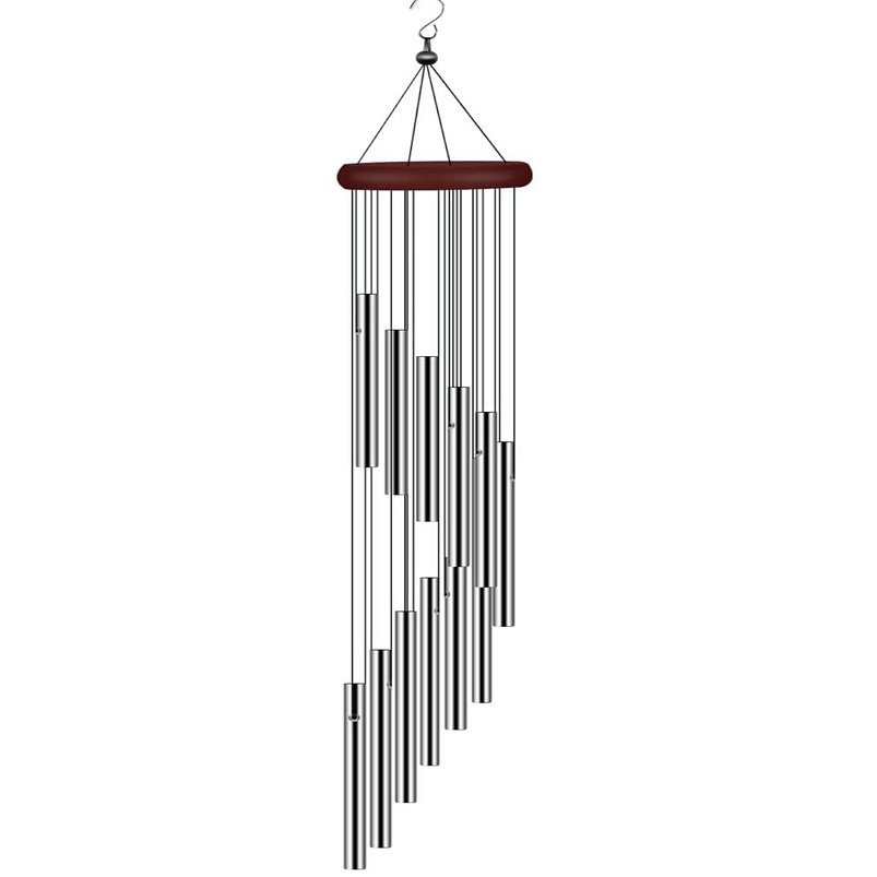 Campana De Viento Jardín Terraza x12 Tubos en Aluminio 1
