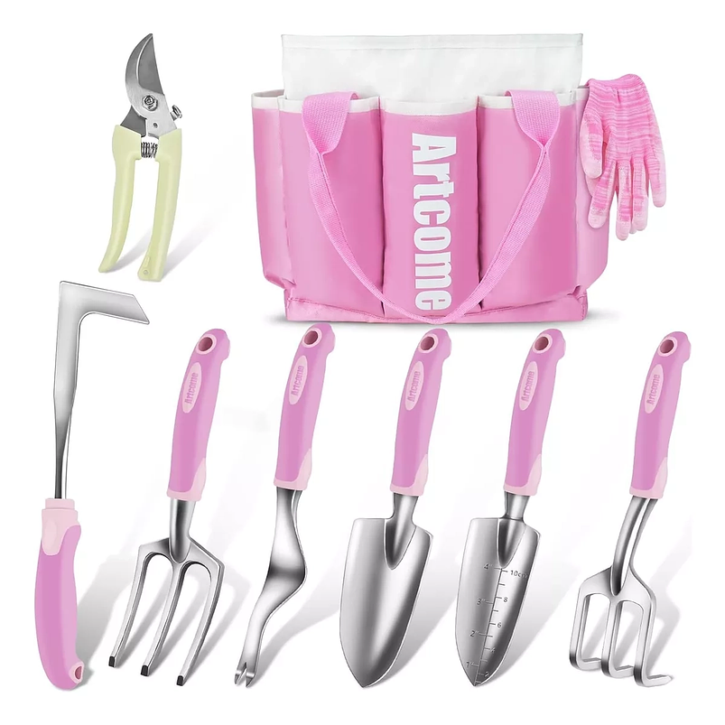 Kit Herramientas Jardinería En Aluminio x8 Piezas más Bolso 1