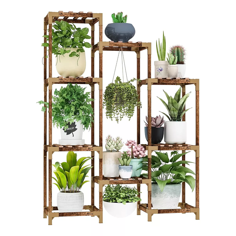 Soporte Decorativo Estante Para Plantas En Macetas En Madera 7