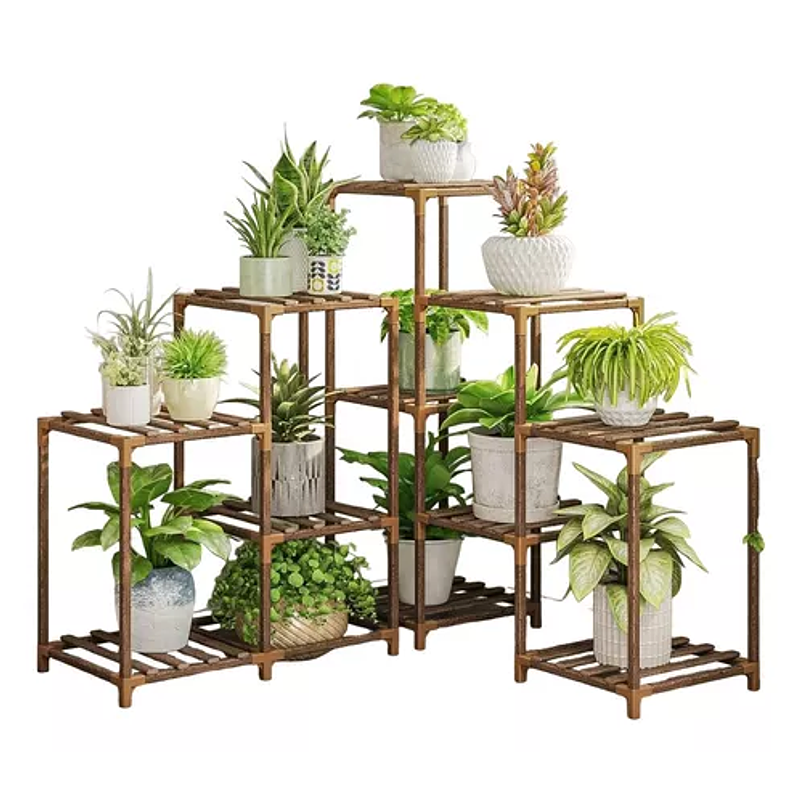 Soporte Estante Para Plantas En Maceta Madera Multiposición 7