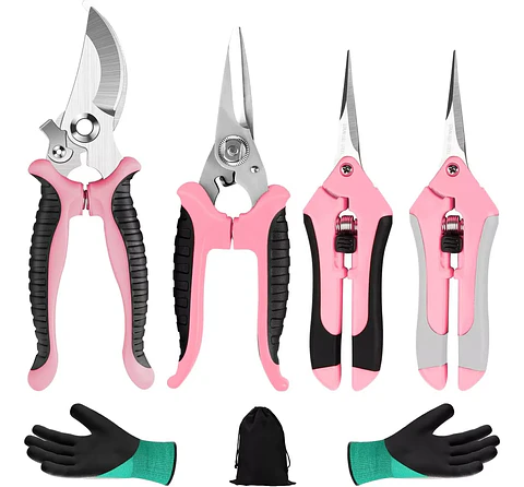 Kit Tijeras de Poda Despunte Plantas Jardineria Acero Inox